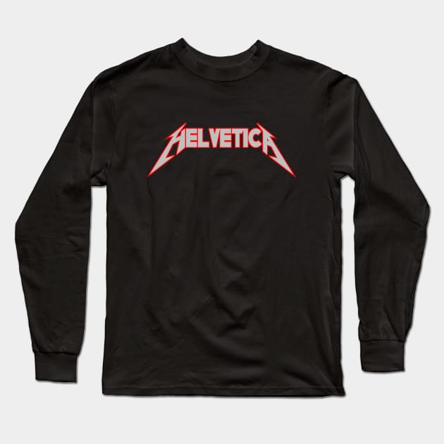Helvetica Long Sleeve T-Shirt by robotface